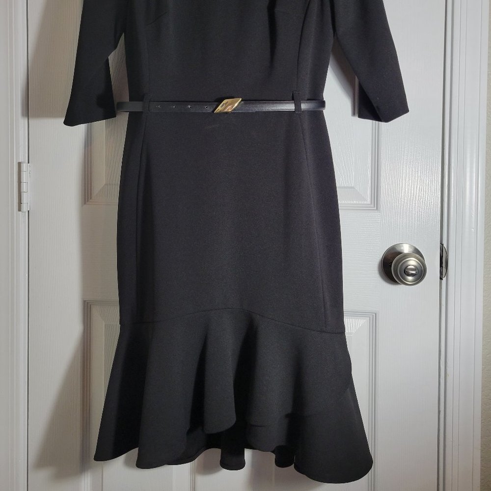 Calvin Klein, Size 6 Black Dress with Belt